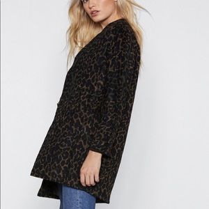 Nasty Gal leopard coat